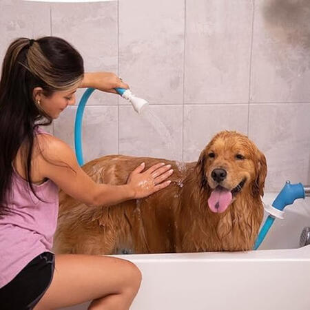 Slip-On Bathtub Faucet Sprayer Attachment
